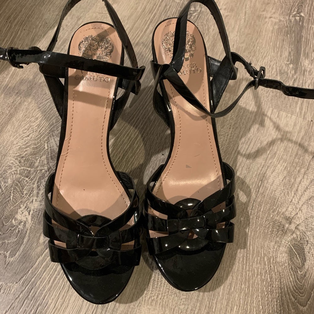 Couture Black Patent Leather Vince Camuto heels